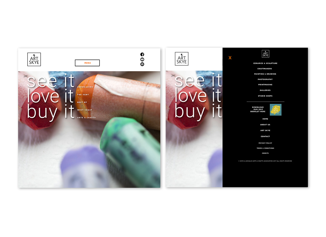 I also designed and built the new Art Skye website which is fully device responsive.
