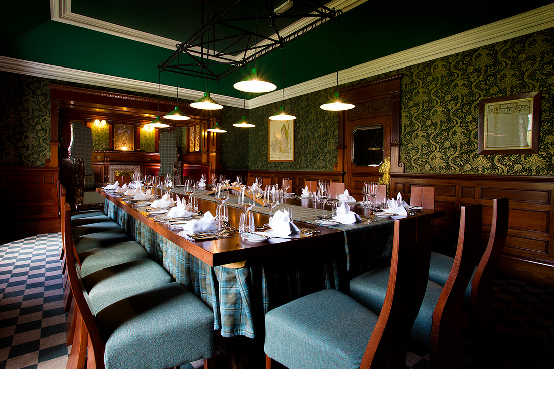 Interior photography of public areas and bedrooms for Skeabost House Hotel - Skye.